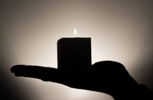 candle hand meditation