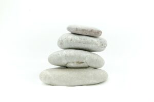 white stones on white balance
